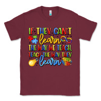 Burgundy if they can't learn the way we teach teach the  wa Classic Tee - LillyAllenDesigns