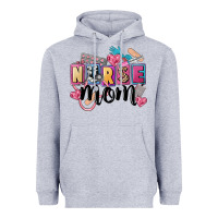 Heather Grey nurse mom Heavyweight Hoodie - FaDigitalArtStudio