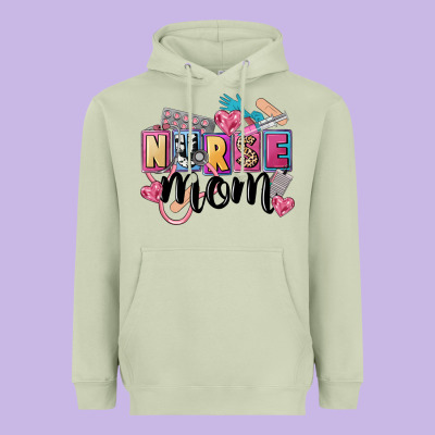 Nurse Mom Heavyweight Hoodie Designed By Fadigitalartstudio