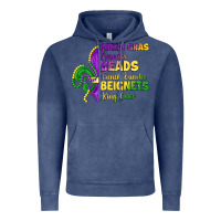 Vintage Denim mardi gras parades beads french quarter beignets k Vintage Hoodie - LillyAllenDesigns