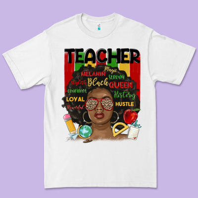 Black Woman Teacher Premium Tee Designed By Maliassmallbusiness