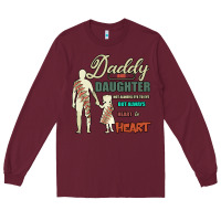 Burgundy Daddy And Daughter Not Always Eye To Eye But Always Heart To Heart Long Sleeve Tee - Bettercallsaul