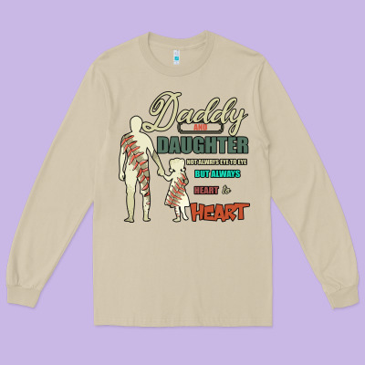 Daddy And Daughter Not Always Eye To Eye But Always Heart To Heart Long Sleeve Tee Designed By Bettercallsaul