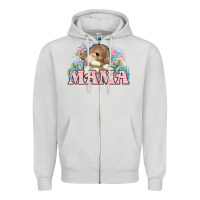 Dove Grey Easter Bunny Mama  mother's day Zipper Hoodie - HowdyJamesFarm