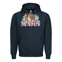 Navy Easter Bunny Mama  mother's day Zipper Hoodie - HowdyJamesFarm