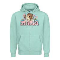 Seafoam Easter Bunny Mama  mother's day Zipper Hoodie - HowdyJamesFarm