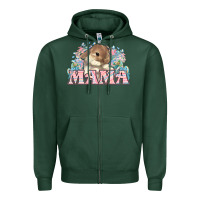 Sports Green Easter Bunny Mama  mother's day Zipper Hoodie - HowdyJamesFarm
