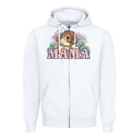White Easter Bunny Mama  mother's day Zipper Hoodie - HowdyJamesFarm