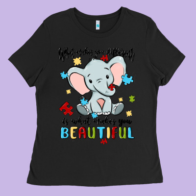 What Makes You Different Is What Makes You Beautif Ladies Tee Designed By Maliassmallbusiness