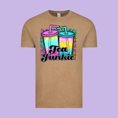Tea Junkie Vintage Tee Designed By Jahusdesignshop