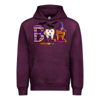 Mauve Wine dental boo halloween Urban Hoodie - LillyAllenDesigns