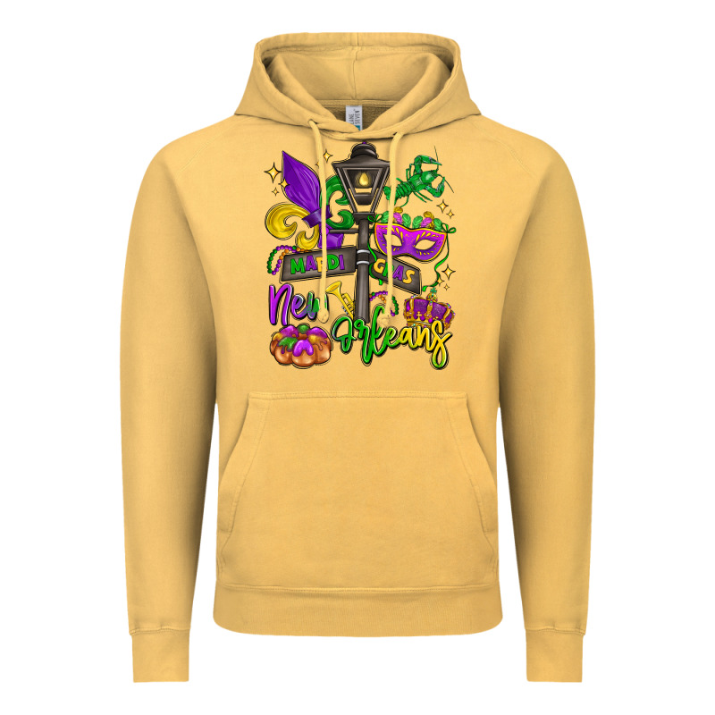 New Orleans Mardi Gras Vintage Hoodie by LillyAllenDesigns | Teevron