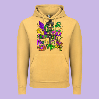 New Orleans Mardi Gras Vintage Hoodie Designed By Lillyallendesigns