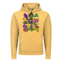Vintage Mustard new orleans mardi gras Vintage Hoodie - LillyAllenDesigns