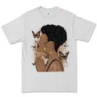 Dove Grey black woman praying Premium Tee - MaliasSmallBusiness