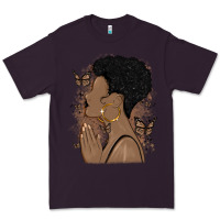 Plum black woman praying Premium Tee - MaliasSmallBusiness
