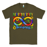 Army Green neurodiversity awareness Classic Tee - LillyAllenDesigns