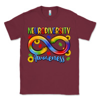 Burgundy neurodiversity awareness Classic Tee - LillyAllenDesigns
