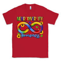 Red neurodiversity awareness Classic Tee - LillyAllenDesigns