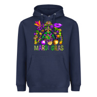 Navy Mardi Gras Rainbow Heavyweight Hoodie - BundleAndBundleShop