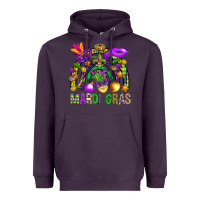 Plum Mardi Gras Rainbow Heavyweight Hoodie - BundleAndBundleShop