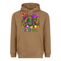 Toasted Coconut Mardi Gras Rainbow Heavyweight Hoodie - BundleAndBundleShop