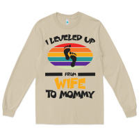Mushroom I Leveled Up From Wife To Mommy Long Sleeve Tee - Bettercallsaul