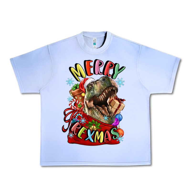 T Rex Merry Rexmas Urban Heavy Tee by LillyAllenDesigns | Teevron
