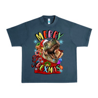 Midnight Navy t rex merry rexmas Urban Heavy Tee - LillyAllenDesigns