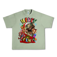 Oil Green t rex merry rexmas Urban Heavy Tee - LillyAllenDesigns