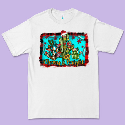 Merry & Bright Premium Tee Designed By Jahusdesignshop
