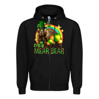 Black St. Patrick's Day mear bear Zipper Hoodie - HowdyJamesFarm