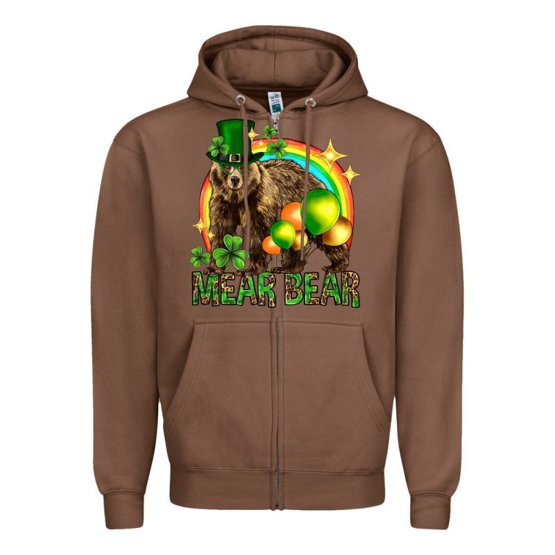 St. Patrick's Day Mear Bear Zipper Hoodie by HowdyJamesFarm | Teevron