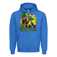 True Royal St. Patrick's Day mear bear Zipper Hoodie - HowdyJamesFarm