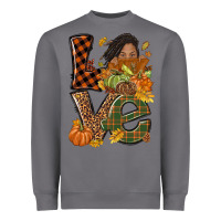 Storm Love Fall with afro woman Heavyweight Sweatshirt - NancyCooperArtShop