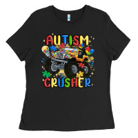 Black autism crusher Ladies Tee - MaliasSmallBusiness