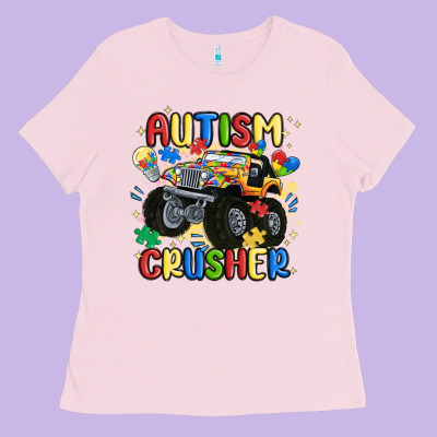 Autism Crusher Ladies Tee Designed By Maliassmallbusiness