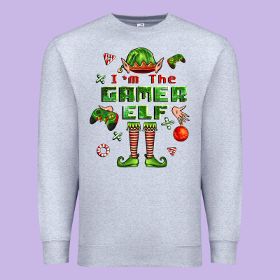 Im The Gamer Elf Premium Sweatshirt Designed By Fadigitalartstudio