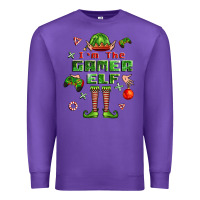Purple im the gamer elf Premium Sweatshirt - FaDigitalArtStudio