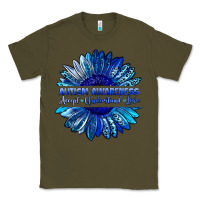 Army Green autism awareness accept understand love blue Classic Tee - LillyAllenDesigns