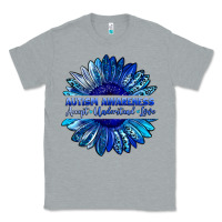 Heather Grey autism awareness accept understand love blue Classic Tee - LillyAllenDesigns