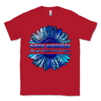 Red autism awareness accept understand love blue Classic Tee - LillyAllenDesigns