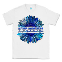 White autism awareness accept understand love blue Classic Tee - LillyAllenDesigns