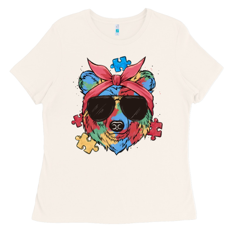 Autism Awareness Bear Ladies Tee by MaliasSmallBusiness | Teevron