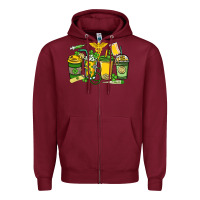 Burgundy St. Patrick's Day Nurse coffee cups Zipper Hoodie - HowdyJamesFarm