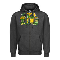 Charcoal Heather St. Patrick's Day Nurse coffee cups Zipper Hoodie - HowdyJamesFarm