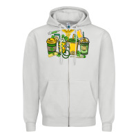 Dove Grey St. Patrick's Day Nurse coffee cups Zipper Hoodie - HowdyJamesFarm