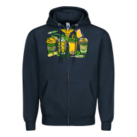 Navy St. Patrick's Day Nurse coffee cups Zipper Hoodie - HowdyJamesFarm