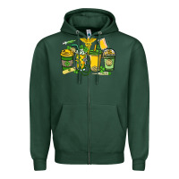 Sports Green St. Patrick's Day Nurse coffee cups Zipper Hoodie - HowdyJamesFarm