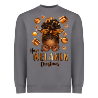 Storm have a melanin christmas afro messy bun Heavyweight Sweatshirt - texasbilliewilder